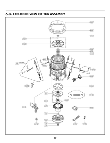 Tub Assembly Diagram and Parts List for T1635HDFV ABWEVUS LG Washer