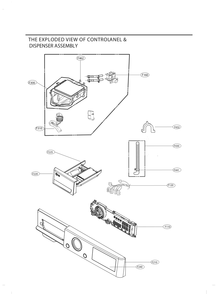 Controlanel And Dispenser Assembly Diagram and Parts List for WM1455HWA ABWEVUS LG Washer