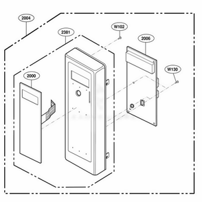 Control Panel Parts Diagram and Parts List for RCS511A ASTQAMA LG Range