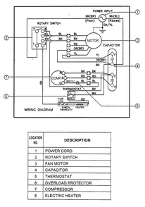 Wiring Diagram Diagram and Parts List for R1201H  LG Air Conditioner