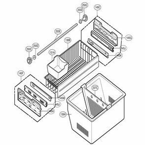 Freezer Parts Diagram and Parts List for 78543 AST1SER LG Refrigerator