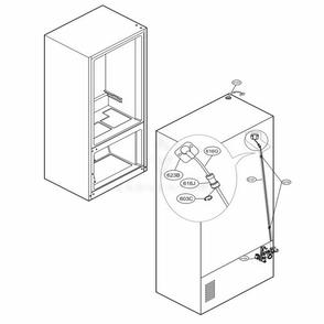 Valve And Water Tube Parts Diagram and Parts List for LNXS30866D ASBCNA1 LG Refrigerator