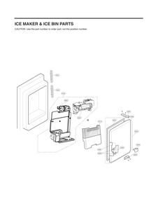 Ice Maker And Ice Bin Parts Diagram and Parts List for GC-L288NSXM ASTCNA2 LG Refrigerator