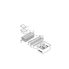 Freezer Diagram and Parts List for LMX21981ST 00 LG Refrigerator