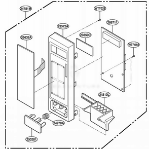 Part Location Diagram of 6871W2S004D LG PCB ASSEMBLY,SUB