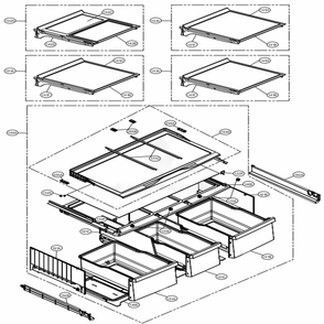 Refrigerator Parts Diagram and Parts List for LMXS30776S ASTCNA3 LG Refrigerator