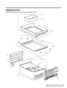 Freezer Parts Diagram and Parts List for GR-L248MSRM ASTCNA0 LG Refrigerator