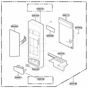 Part Location Diagram of 6871W2S125A LG PCB ASSEMBLY,SUB