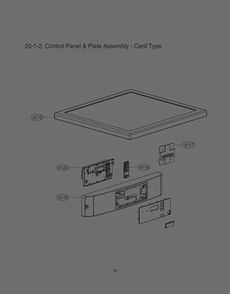 Control Panel And Plate Assembly Card Type Diagram and Parts List for GDL1329CGD7 ASSEELC LG Dryer