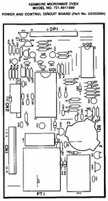 Power And Control Circuit Board (part No. 2q10320a) Diagram and Parts List for 7218911680  Kenmore Microwave
