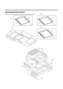 Refrigerator Parts Diagram and Parts List for GC-J288GSXM ASTCNA0 LG Refrigerator