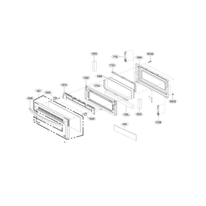 Upper Door Diagram and Parts List for LDG4315ST 00 LG Range