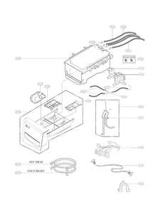 Dispenser Assembly Parts Diagram and Parts List for WM8500HVA  LG Washer