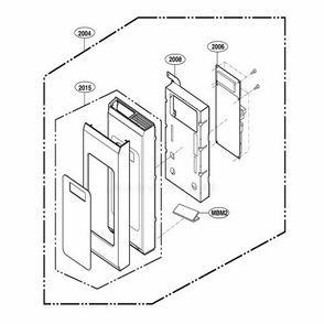 Control Panel Parts Diagram and Parts List for LMV2015ST CSBELGA LG Microwave