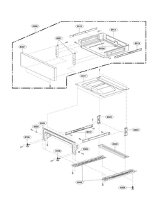 Drawer Parts Diagram and Parts List for LRE3083BD  LG Range