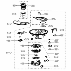 Sump Assembly Diagram and Parts List for LSDF9969BD ABDEEUS LG Dishwasher
