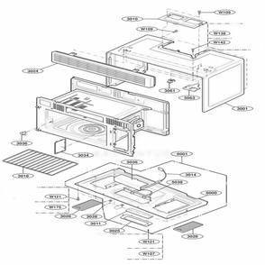 Part Location Diagram of 3112W1F053B LG CASE,FLAT