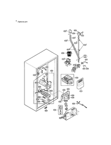 Ice And Water Diagram and Parts List for LRSPC2051BM  LG Refrigerator