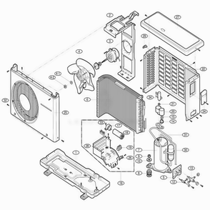Outdoor Unit Diagram and Parts List for LSC1260HM WYZGEC LG Air Conditioner
