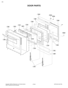 Door Parts Diagram and Parts List for FH4755LS ABDELGA LG Range