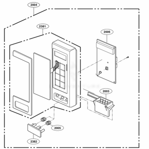Controller Parts Diagram and Parts List for LCRT2010ST CSBETAR LG Microwave