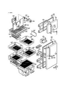 Door And Shelves Diagram and Parts List for LRTB2023W  LG Refrigerator