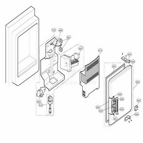 Ice Maker And Ice Bank Parts Diagram and Parts List for 78733 AST5SER LG Refrigerator