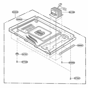 Base Plate Parts Diagram and Parts List for MS110YG KWHEGSC LG Range