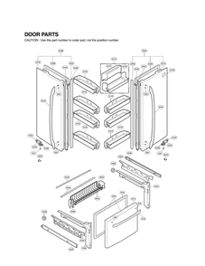 Door Parts Diagram and Parts List for LFC25776ST 03 LG Refrigerator