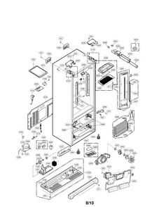 Case Parts Diagram and Parts List for LMX25985SB 02 LG Refrigerator