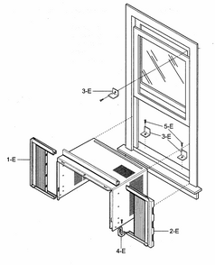 Installation Kit Assy Diagram and Parts List for 58075052500  Kenmore Air Conditioner