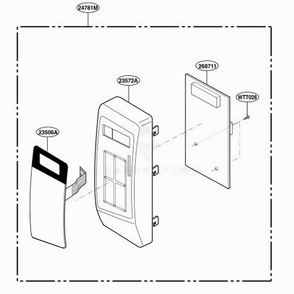 Part Location Diagram of 3506W1A259A LG MEMBRANE