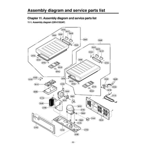 Section 1 Diagram and Parts List for GR-K192AF AFBCGCR LG Refrigerator
