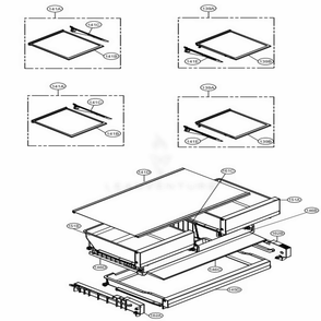 Refrigerator Parts Diagram and Parts List for LFXC22526D ASBCNA4 LG Refrigerator