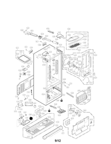 Case Parts Diagram and Parts List for LFX25978SW 01 LG Refrigerator