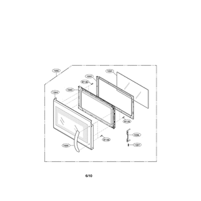 Door Diagram and Parts List for LMV2015SB 00 LG Microwave Oven Combo