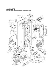 Case Parts Diagram and Parts List for LFC25776ST 03 LG Refrigerator