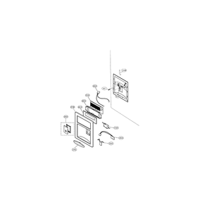 Dispenser Diagram and Parts List for LFD22860TT 00 LG Refrigerator