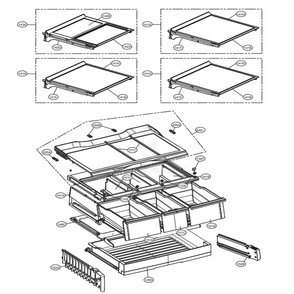 Refrigerator Parts Diagram and Parts List for LFXS30726S ASTCNA0 LG Refrigerator