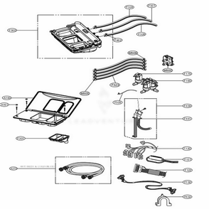 Dispenser Assembly 1 Diagram and Parts List for GCWL1069CS1 ABWEELC LG Washer