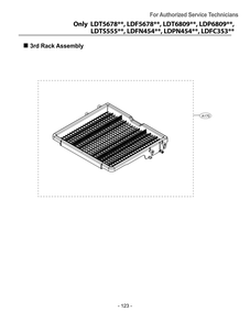 3rd Rack Assembly Diagram and Parts List for LDFC353LS ASSEEUS LG Dishwasher