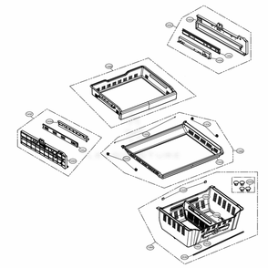 Freezer Parts Diagram and Parts List for LMXS30776D ASBCNA0 LG Refrigerator