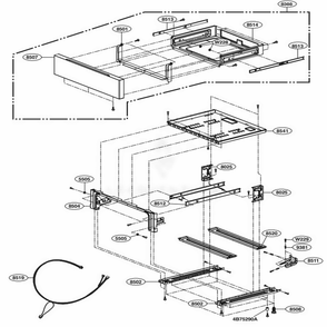 Part Location Diagram of MGC61845315 LG PANEL,DRAWER