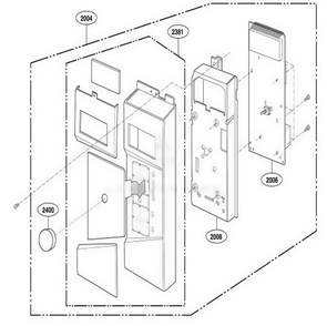 Part Location Diagram of 383EW1A117A LG PARTS ASSEMBLY