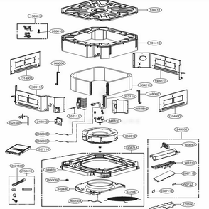 Indoor Unit Diagram and Parts List for LCN246HV ANWBEUS LG Air Conditioner