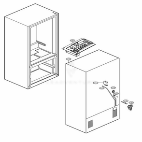 Ice Maker Parts Diagram and Parts List for 71329 AWBCSE1 LG Refrigerator