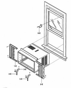 Installation Kit Diagram and Parts List for 58073082300  Kenmore Air Conditioner