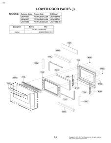 Lower Door Parts Diagram and Parts List for FD1784LS ABDLLGA LG Range