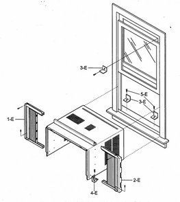 Installation Kit Assy Diagram and Parts List for 58074082400  Kenmore Air Conditioner