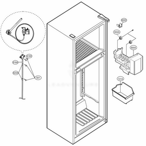 Ice Maker Parts Diagram and Parts List for LTCS24223S ASTCNA4 LG Refrigerator
